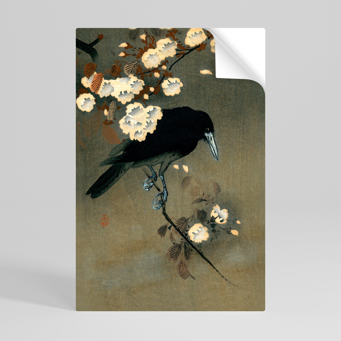 PETALS AND CROWS Póster adhesivo vertical