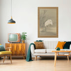 ZILVERREIGERS IN MOERAS Póster Vertical Adhesivo