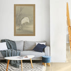 ZILVERREIGERS IN MOERAS Póster Vertical Adhesivo