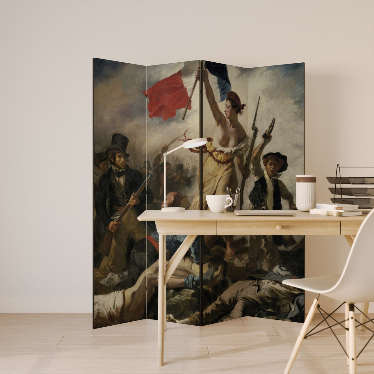 LIBERTY LEADING THE PEOPLE 4-Panel Room Divider