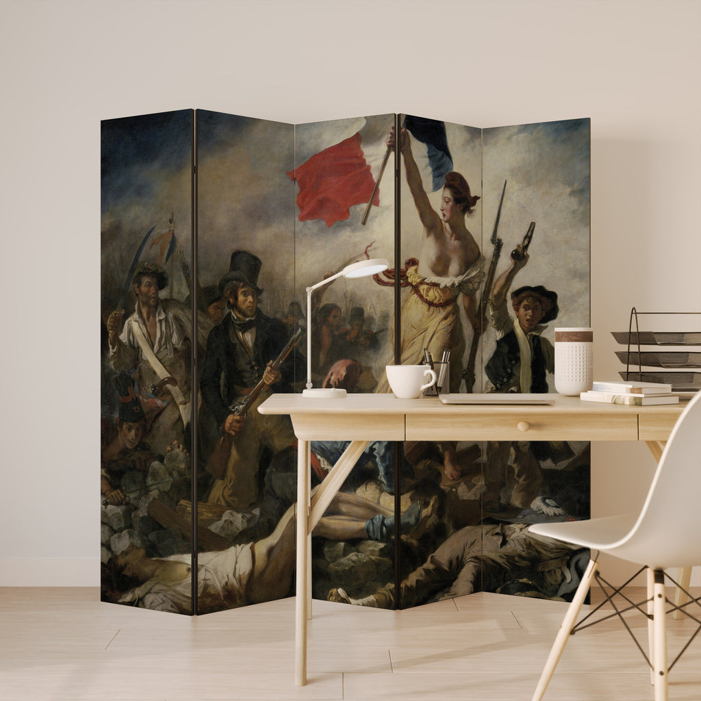 LIBERTY LEADING THE PEOPLE Decorative 5-Panel Room Divider
