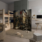 LIBERTY LEADING THE PEOPLE Biombo Decorativo de 5 Paneles