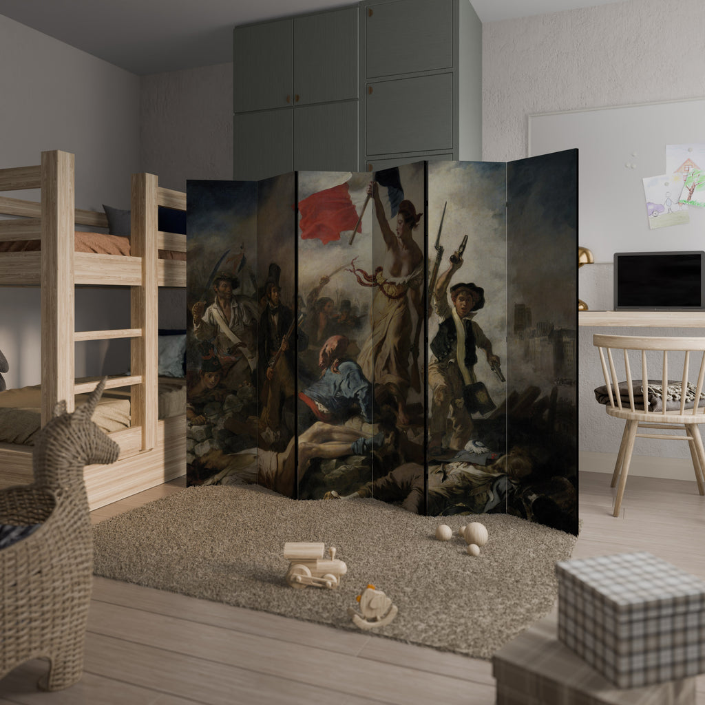 LIBERTY LEADING THE PEOPLE Decorative 6-Panel Room Divider