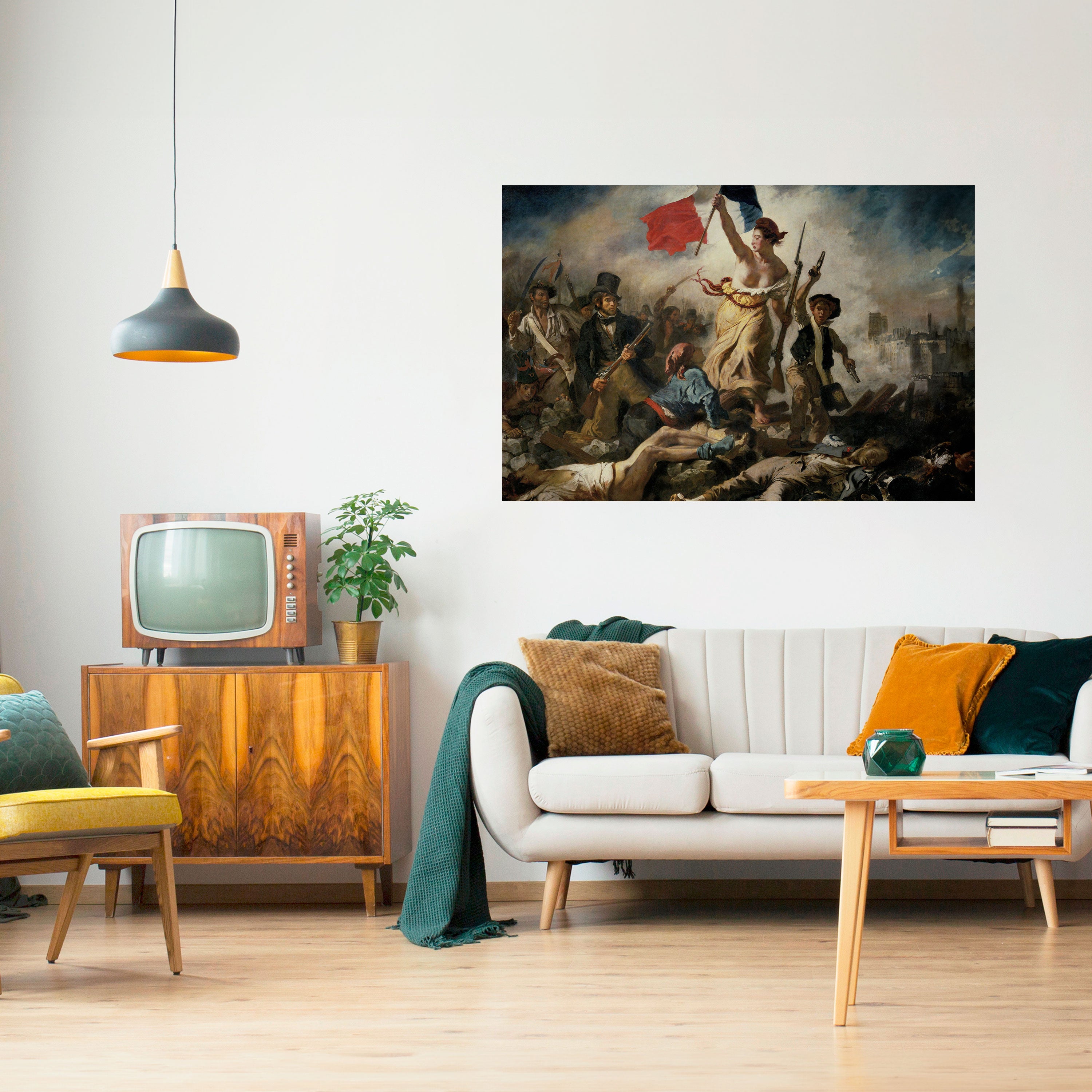 Póster horizontal autoadhesivo «LA LIBERTAD GUIANDO AL PUEBLO»