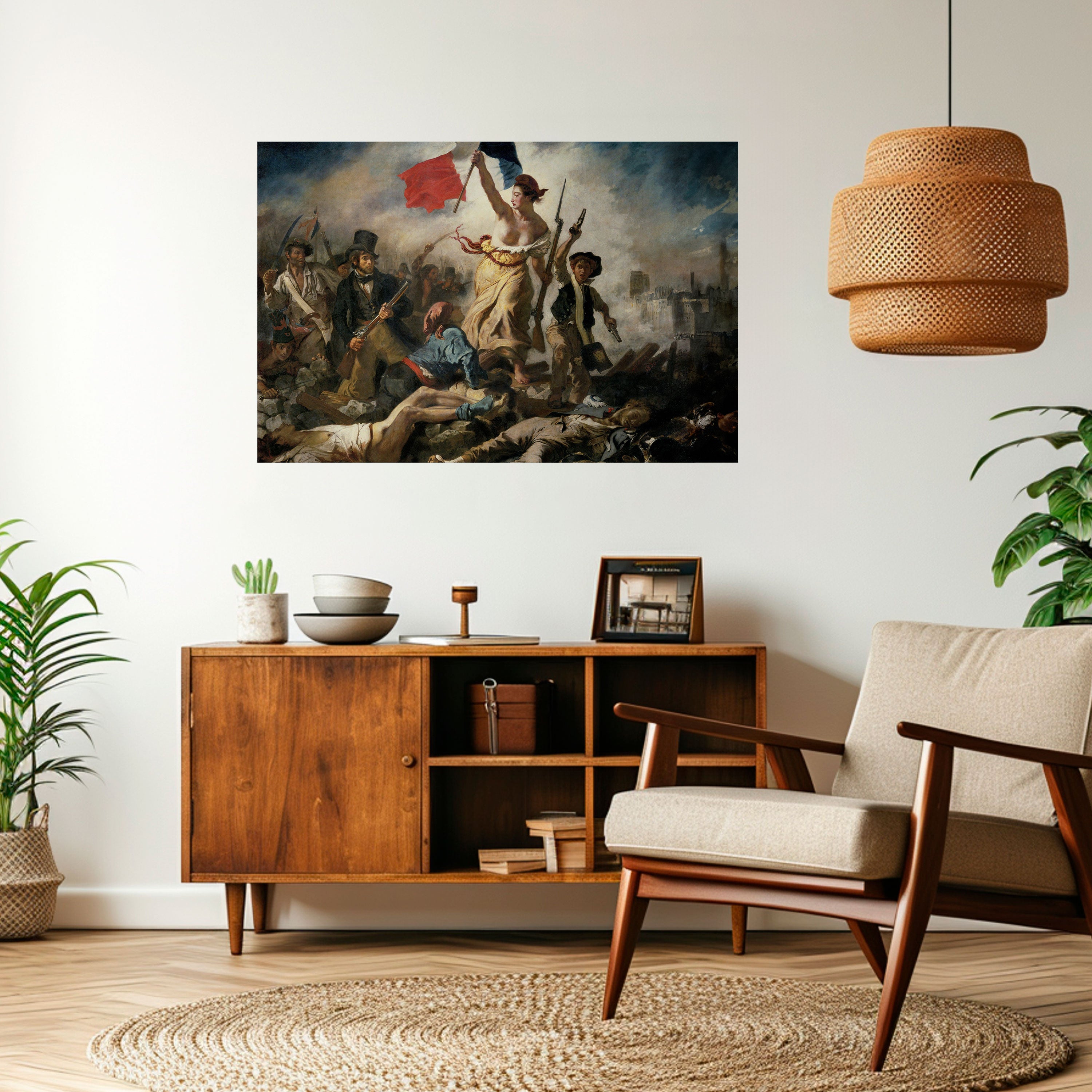 Póster horizontal autoadhesivo «LA LIBERTAD GUIANDO AL PUEBLO»