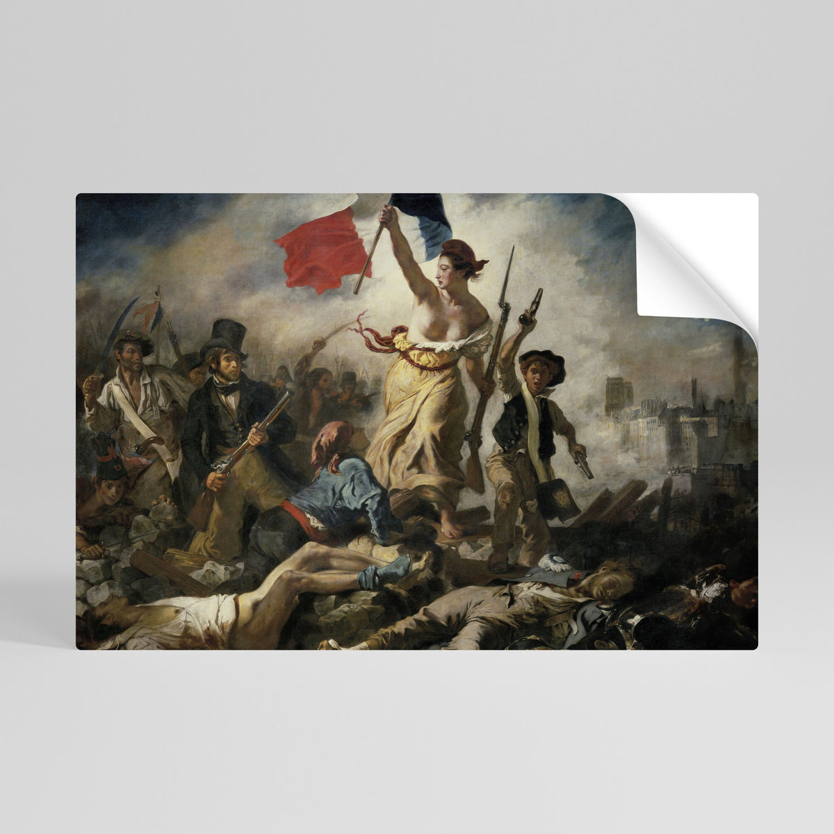 LIBERTY LEADING THE PEOPLE Póster adhesivo horizontal