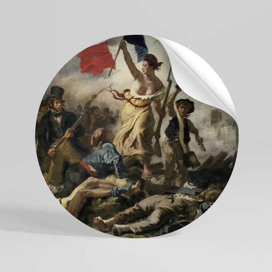 LIBERTY LEADING THE PEOPLE Vinilo adhesivo redondo