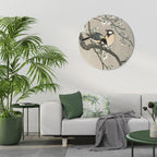 TITS ON CHERRY BRANCH Decoración de Pared Redonda