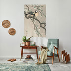 TITS ON CHERRY BRANCH Póster Vertical Adhesivo