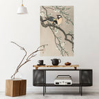 TITS ON CHERRY BRANCH Póster Vertical Adhesivo