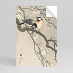 TITS ON CHERRY BRANCH Póster Vertical Adhesivo