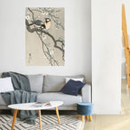 TITS ON CHERRY BRANCH Póster Vertical Adhesivo