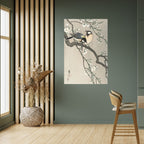 TITS ON CHERRY BRANCH Póster Vertical Adhesivo