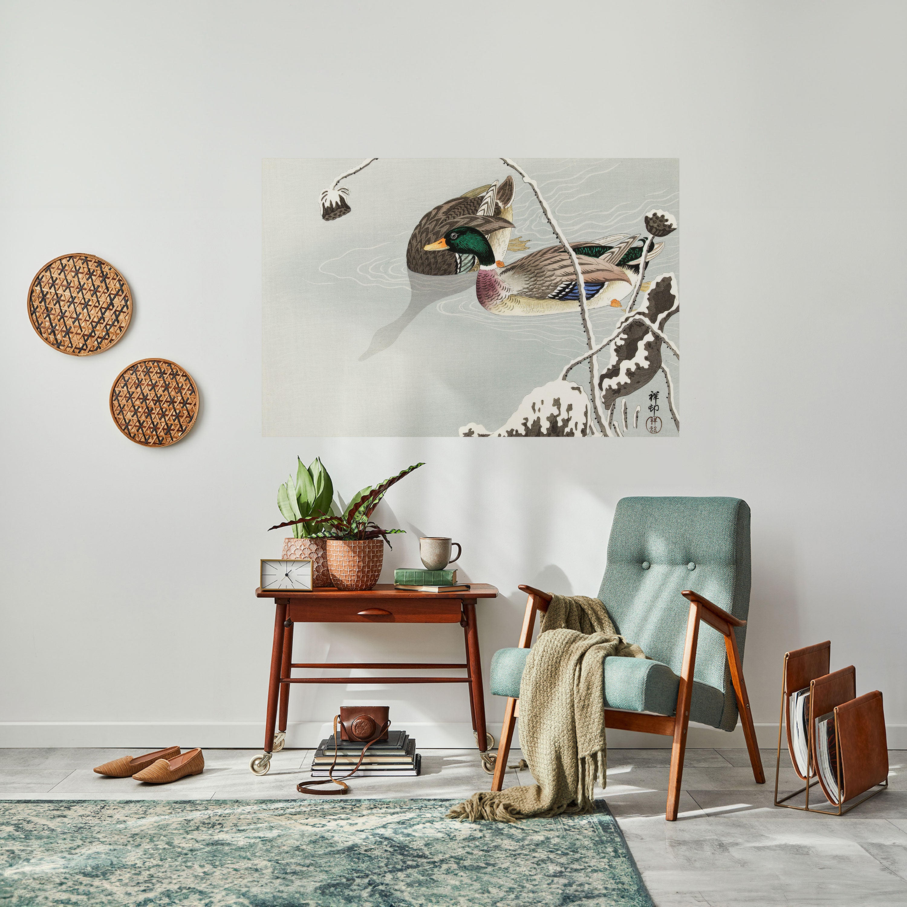 Póster horizontal autoadhesivo "BAILE DE PATOS"