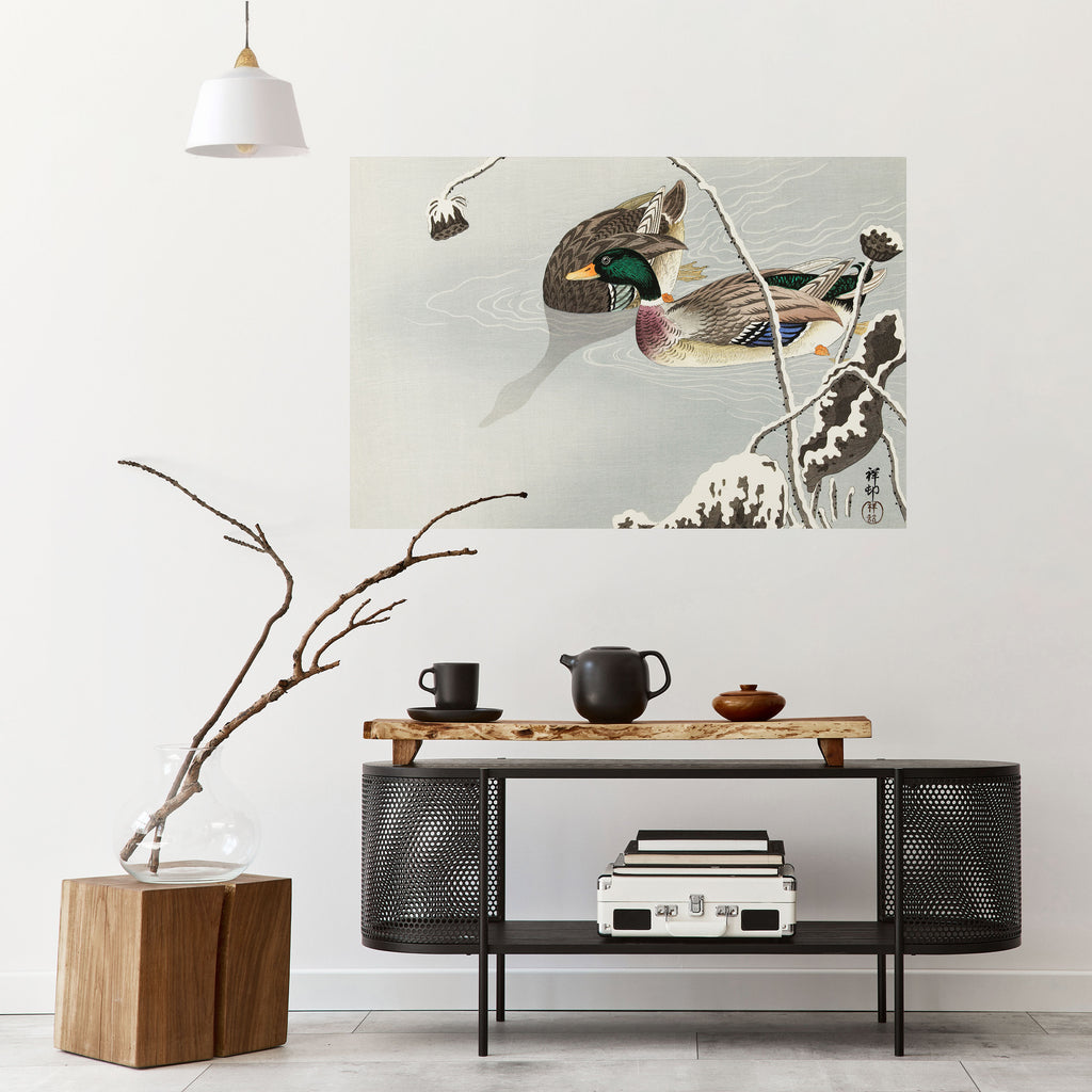 Póster horizontal autoadhesivo "BAILE DE PATOS"