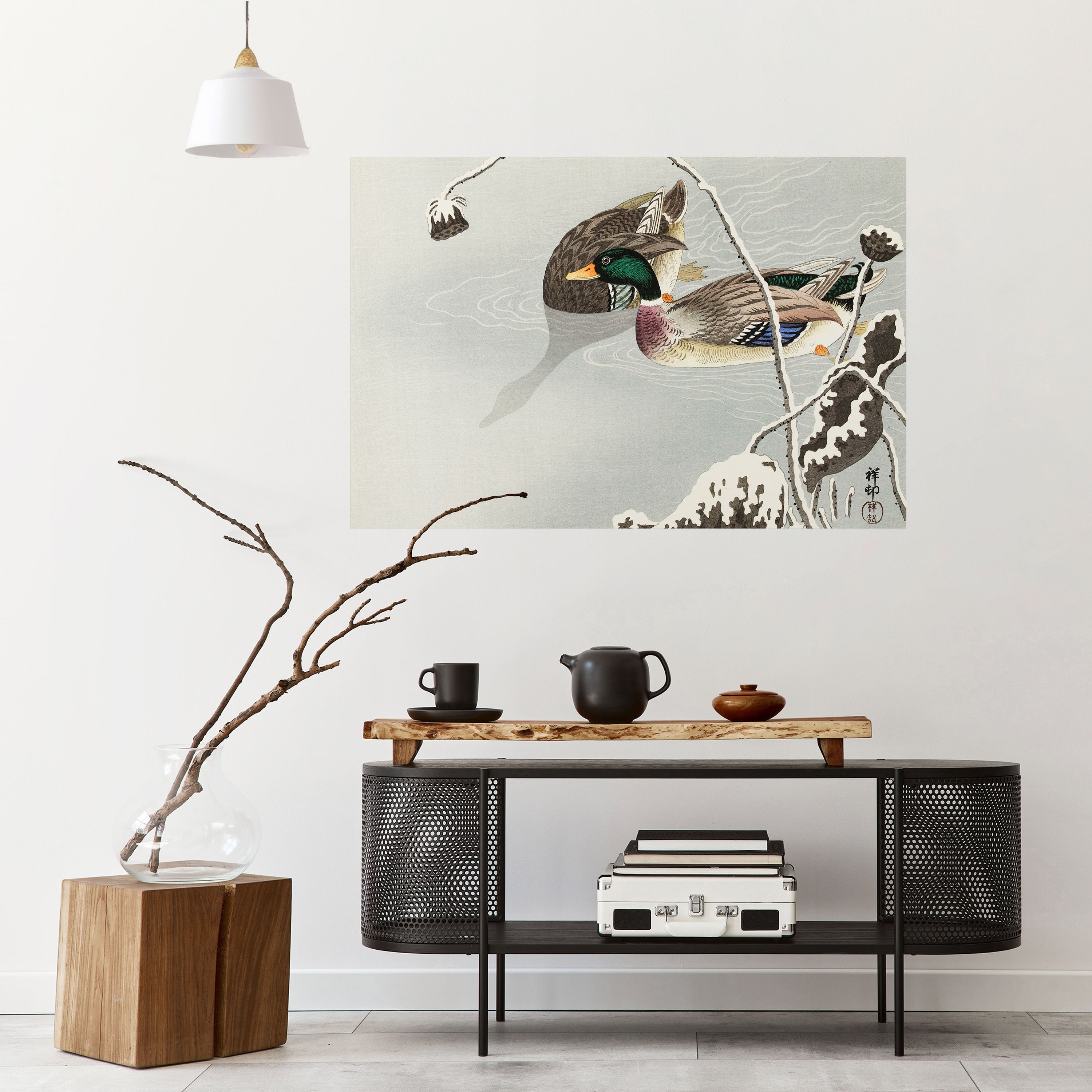 Póster horizontal autoadhesivo "BAILE DE PATOS"