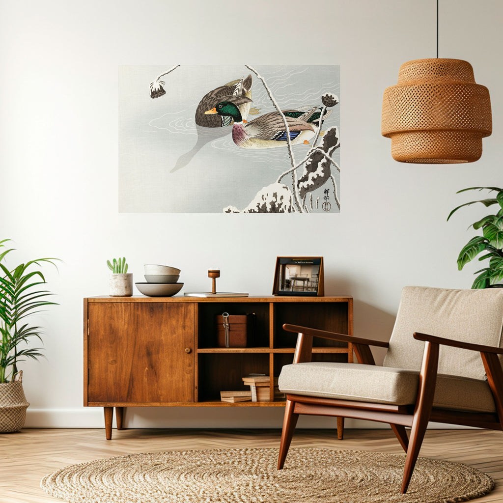 Póster horizontal autoadhesivo "BAILE DE PATOS"