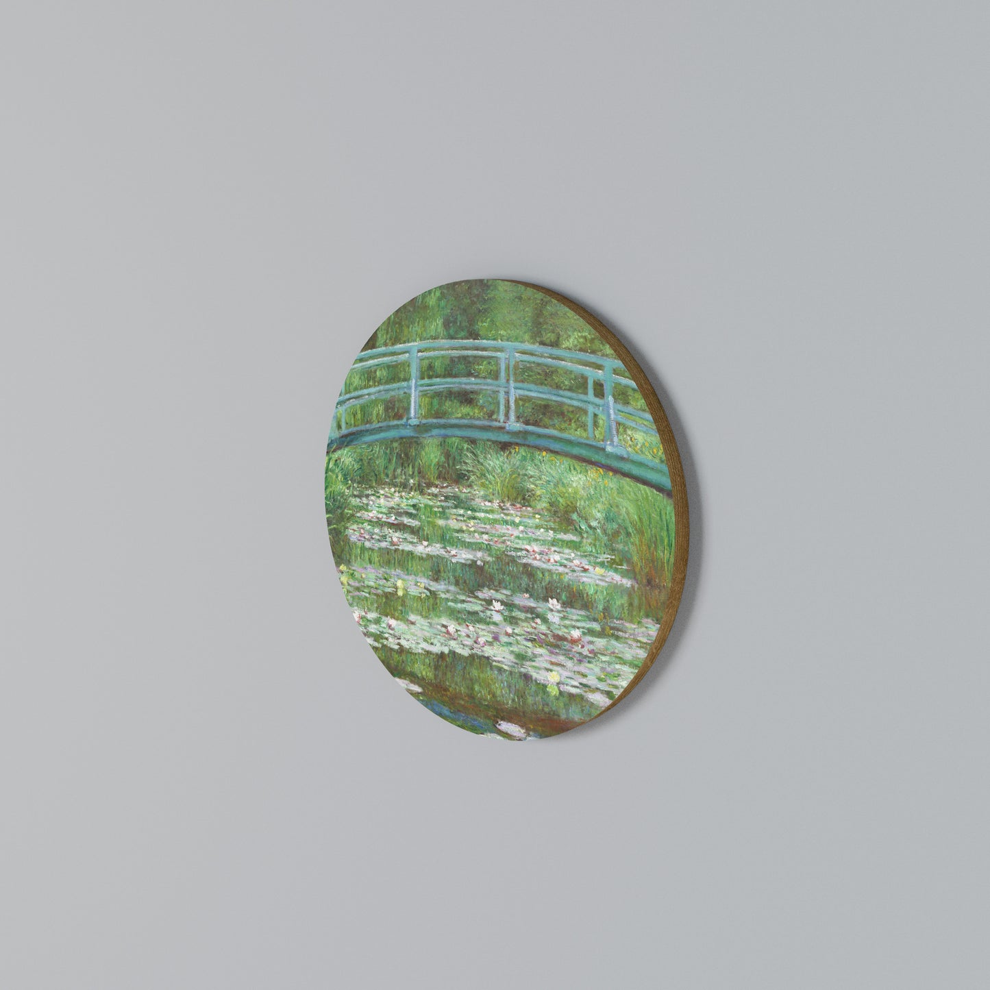JAPANESE FOOTBRIDGE Arte de pared redondo