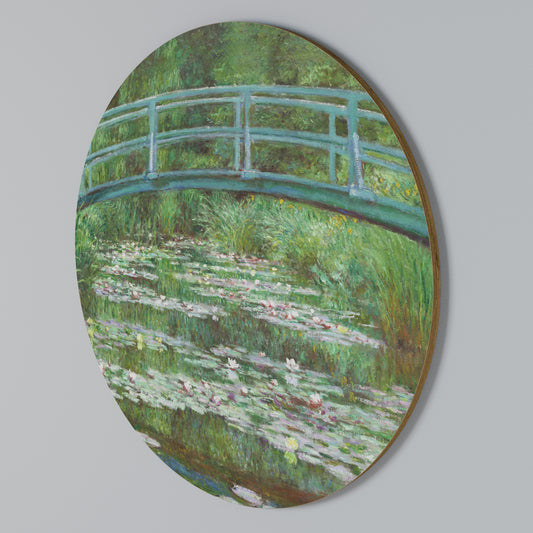 JAPANESE FOOTBRIDGE Arte de pared redondo