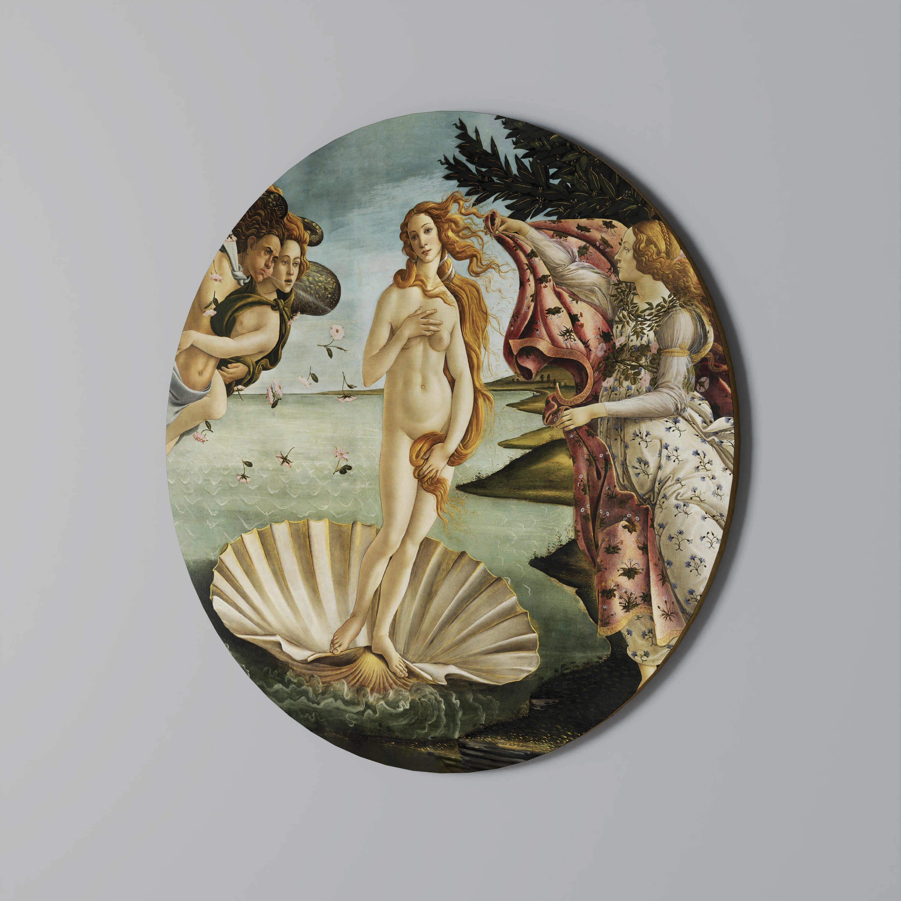 DIVINE BIRTH OF BEAUTY Round Wall Art