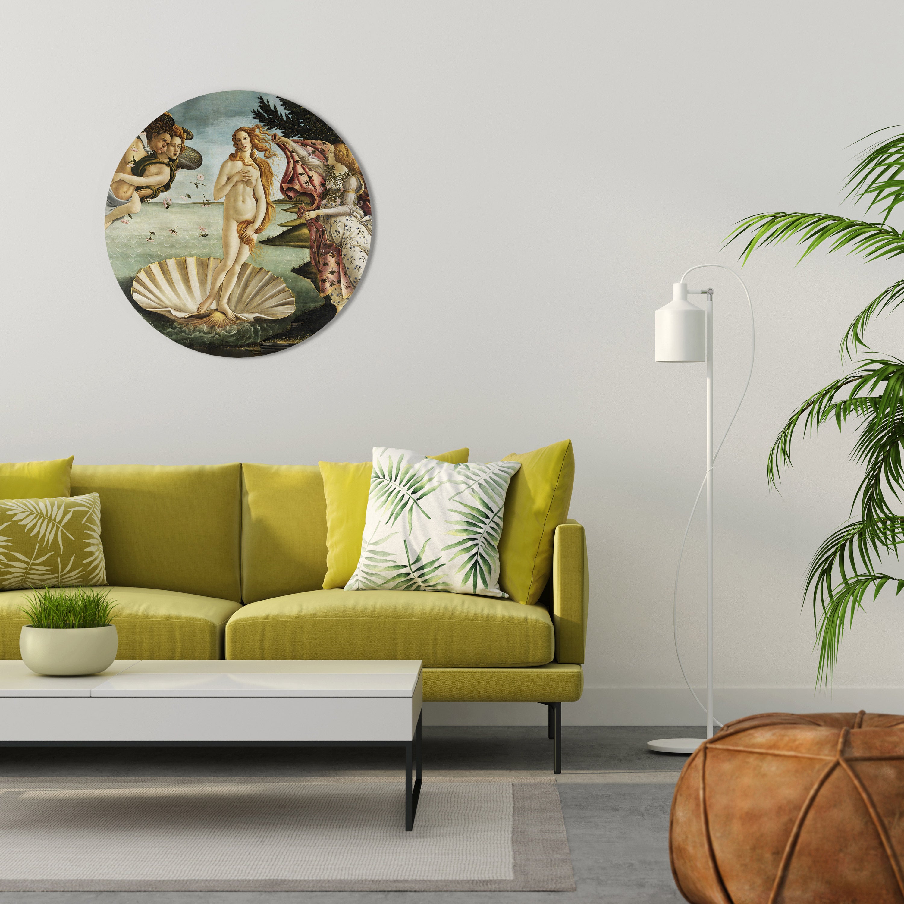 DIVINE BIRTH OF BEAUTY Round Wall Art