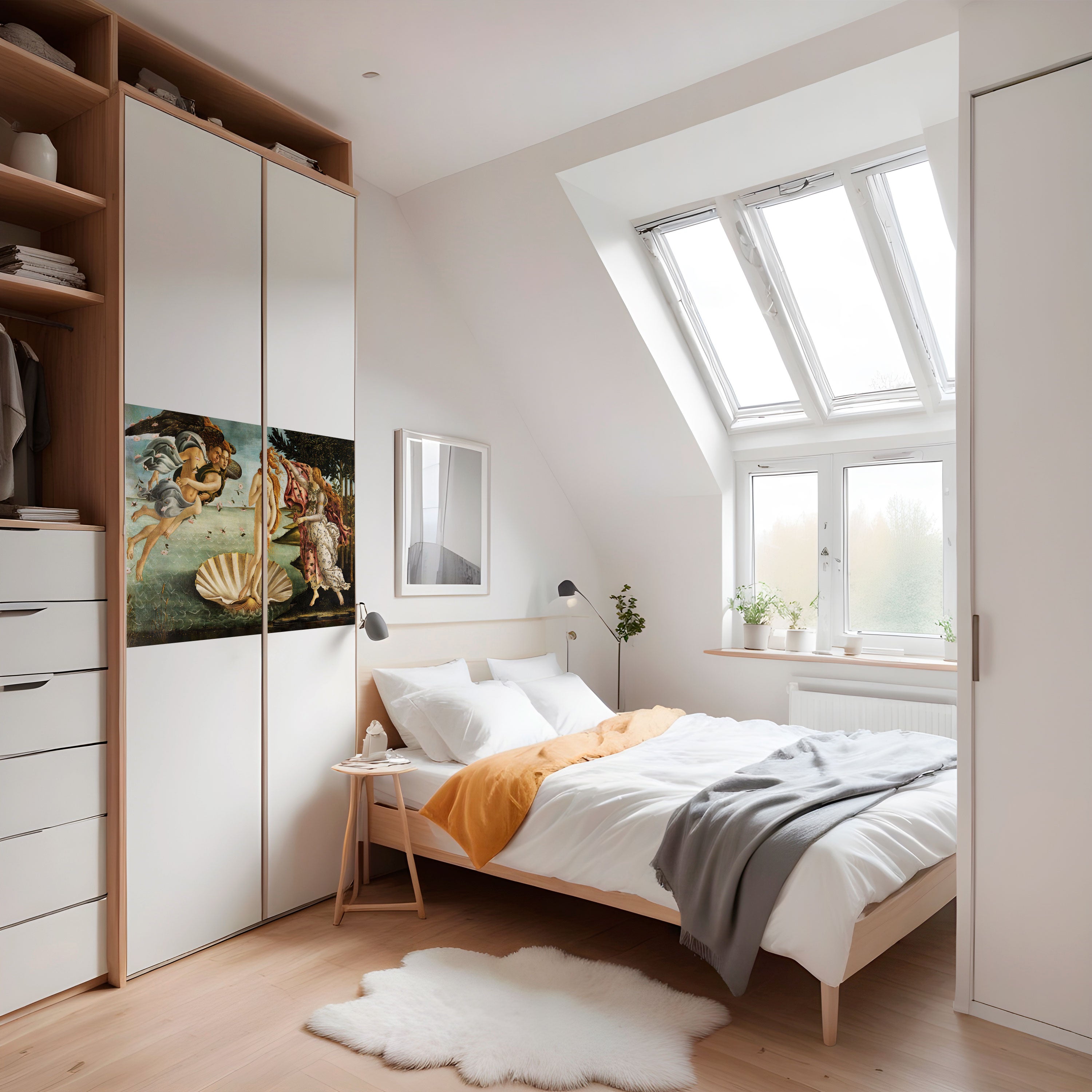 Póster horizontal autoadhesivo "El nacimiento divino de la belleza"