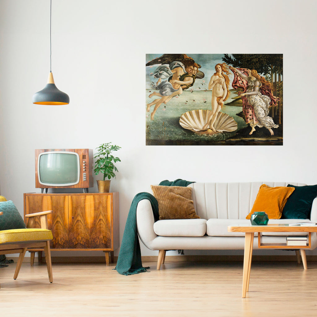 Póster horizontal autoadhesivo "El nacimiento divino de la belleza"