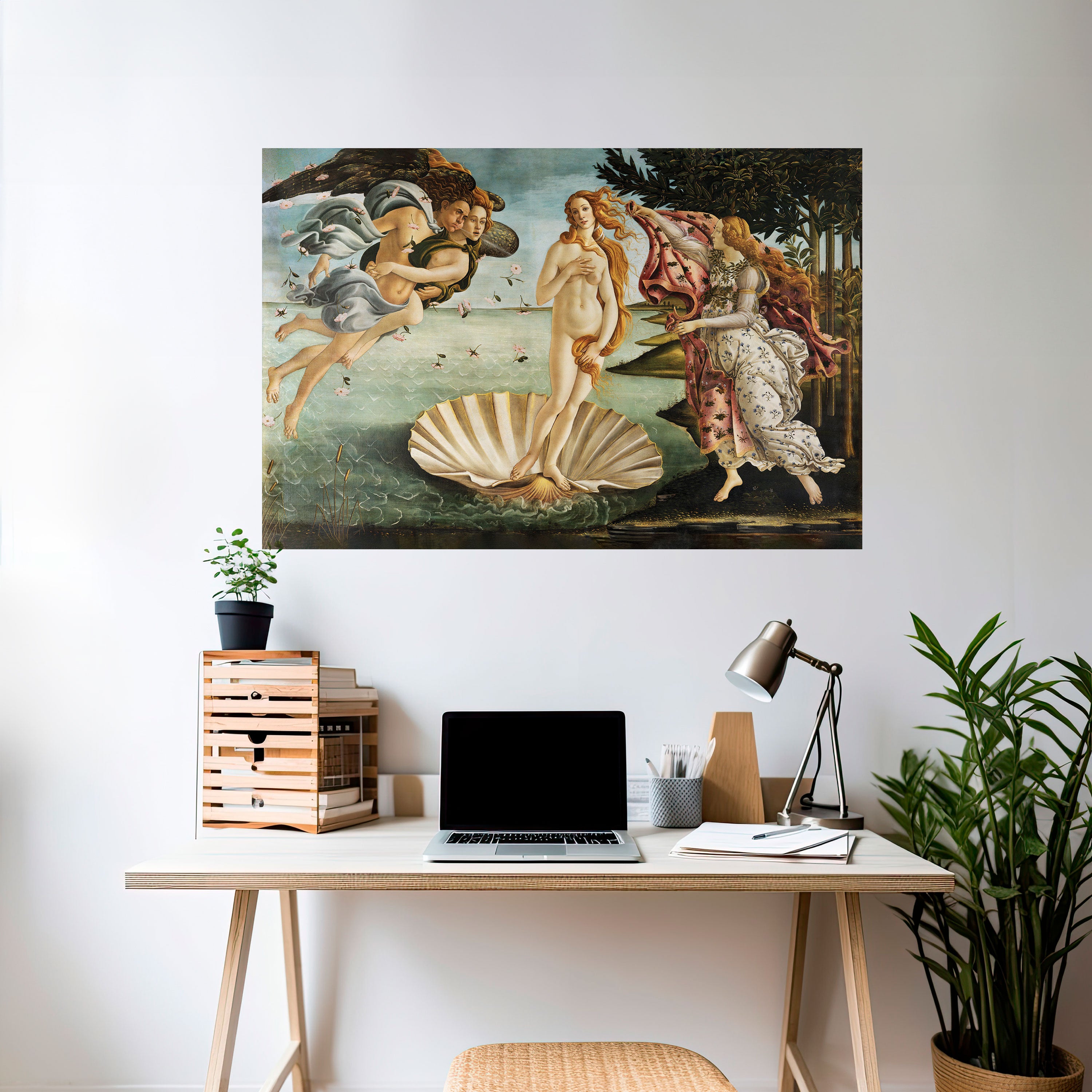 Póster horizontal autoadhesivo "El nacimiento divino de la belleza"