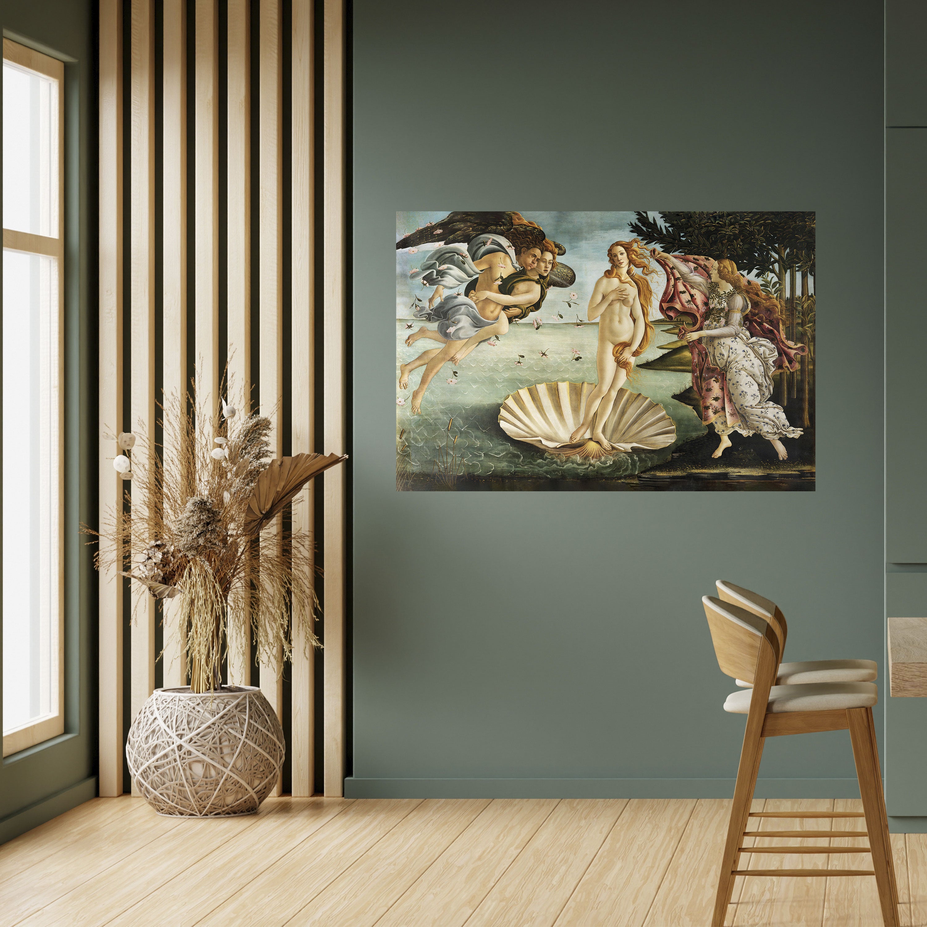 Póster horizontal autoadhesivo "El nacimiento divino de la belleza"