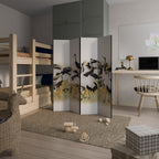JAPANESE FLOCK OF CRANES 4-Panel Room Divider