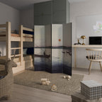 BOATS AND SETTING SUN 4-Panel Room Divider