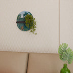 THE REPAST OF THE LION Estante Ovalado Decorativo en Acabado Negro