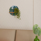 THE REPAST OF THE LION Estante Redondo Decorativo en Efecto Roble