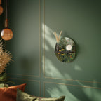 VIRGIN FOREST WITH SUNSET Estante Ovalado Decorativo en Acabado Negro