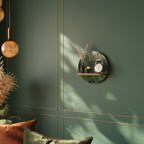 VIRGIN FOREST WITH SUNSET Estante Redondo Decorativo en Efecto Roble