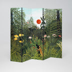 VIRGIN FOREST WITH SUNSET Biombo Decorativo de 5 Paneles