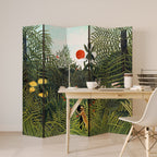 VIRGIN FOREST WITH SUNSET Biombo Decorativo de 5 Paneles