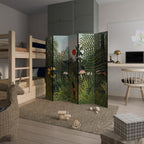 VIRGIN FOREST WITH SUNSET Biombo Decorativo de 5 Paneles