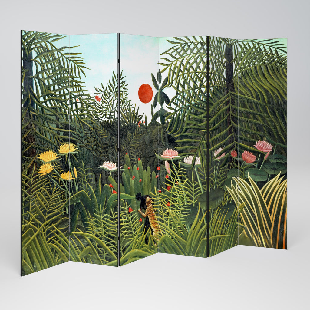 VIRGIN FOREST WITH SUNSET 6-Panel Room Divider