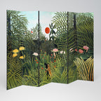 VIRGIN FOREST WITH SUNSET Biombo Decorativo de 6 Paneles