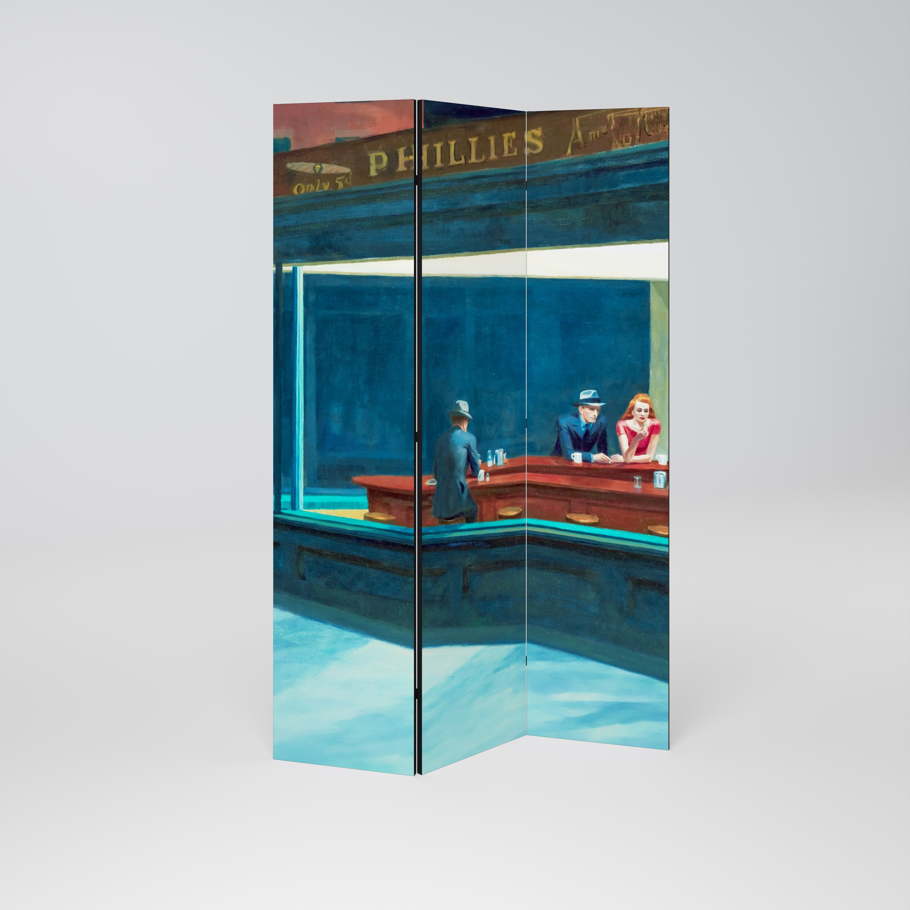 NIGHTHAWKS Biombo de 3 paneles