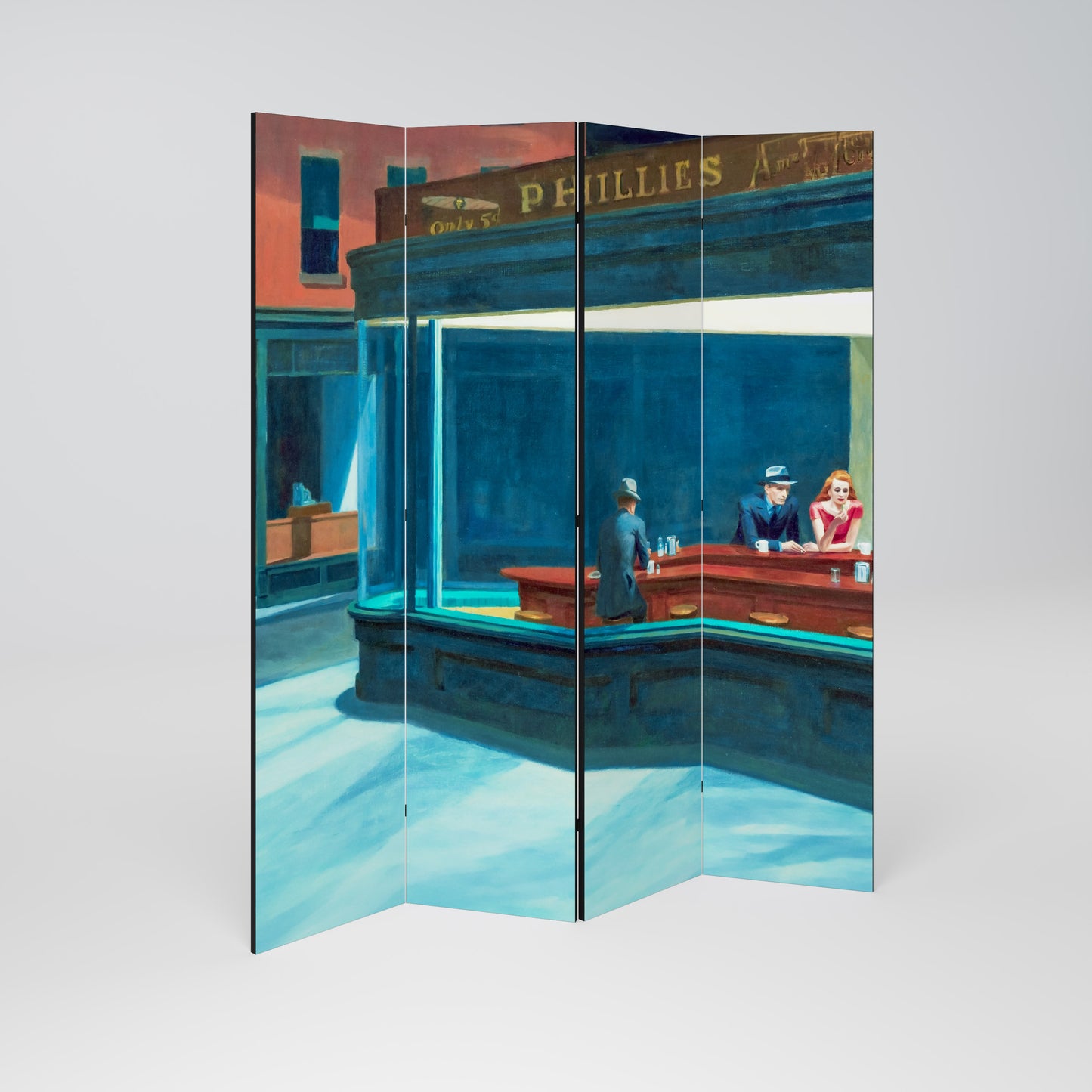 NIGHTHAWKS Biombo de 4 paneles