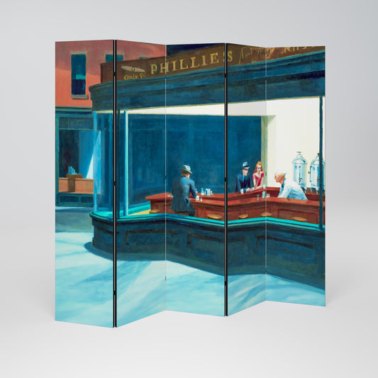 NIGHTHAWKS Biombo de 5 paneles