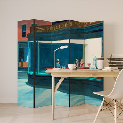 NIGHTHAWKS Biombo de 5 paneles