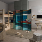 NIGHTHAWKS Biombo Decorativo de 5 Paneles