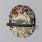 CHAMPENOIS IMPRIMEUR Oval Art Shelf In Black Finish