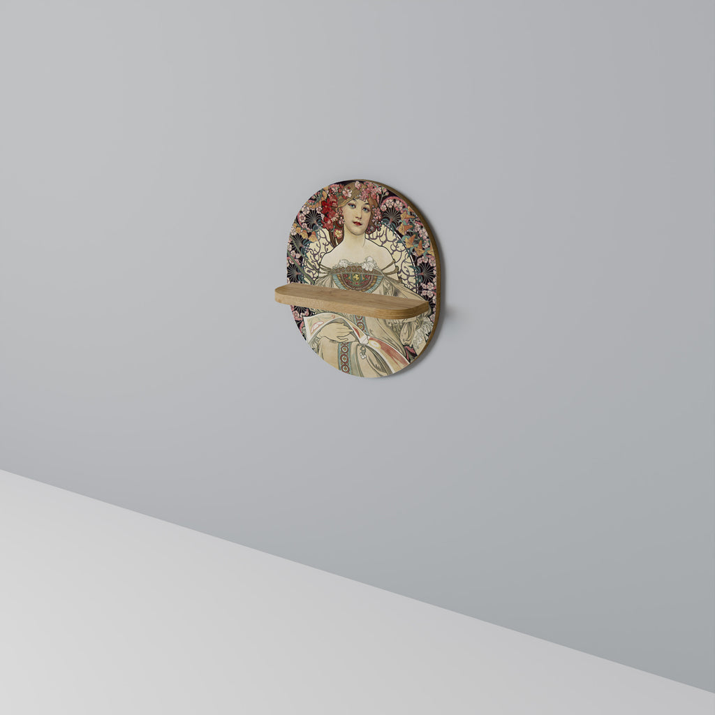 CHAMPENOIS IMPRIMEUR Estante artístico ovalado efecto roble