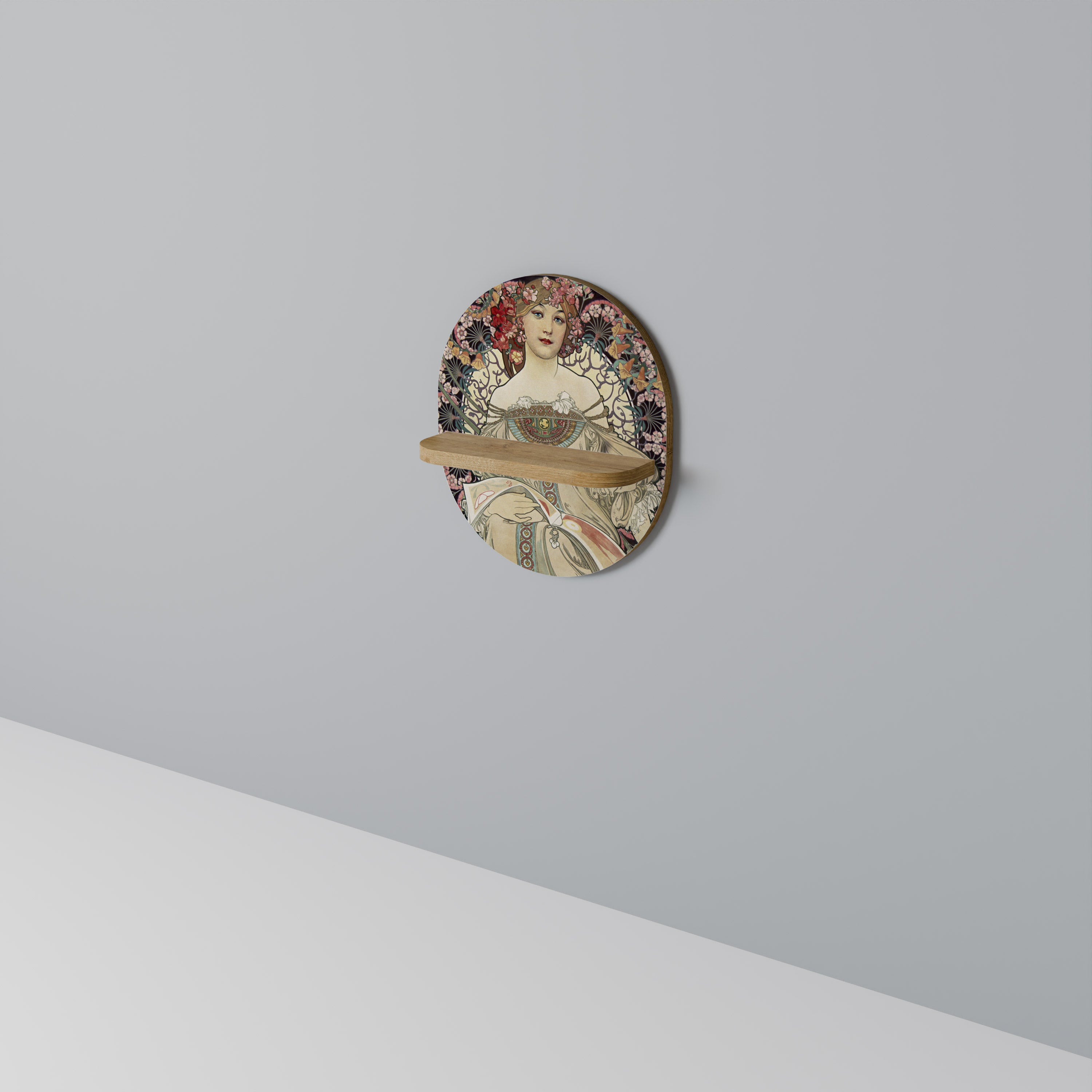 CHAMPENOIS IMPRIMEUR Estante artístico ovalado efecto roble