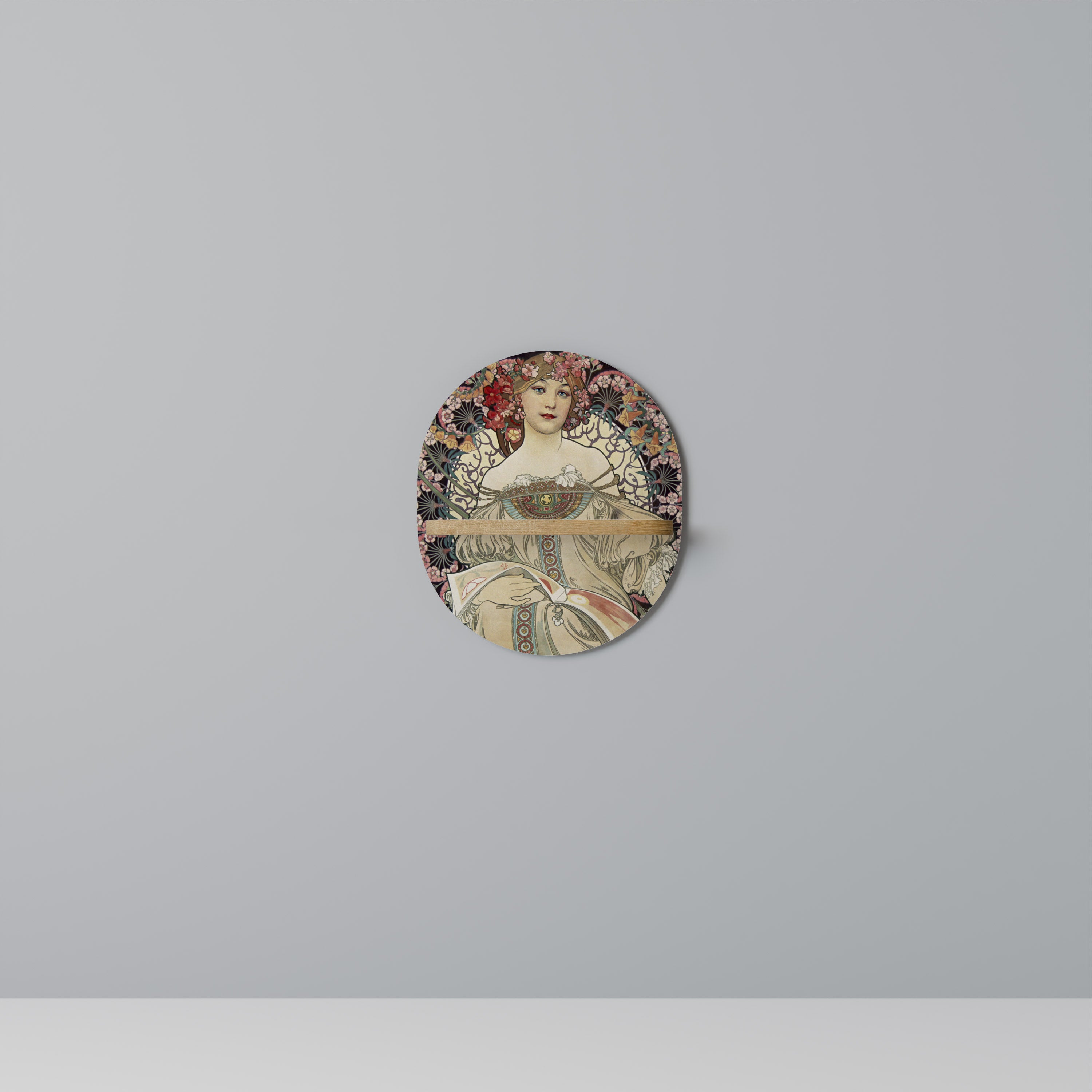 CHAMPENOIS IMPRIMEUR Estante artístico ovalado efecto roble