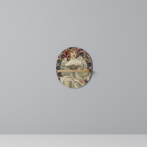 CHAMPENOIS IMPRIMEUR Estante Ovalado Decorativo en Efecto Roble